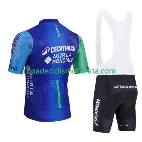 Maillot y Culotte con Tirantes equipe pro decathlon ag2r 2025 Hombres