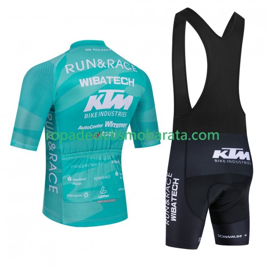 Maillot y Culotte con Tirantes equipe pro santic wibatech ktm 2025 Hombres