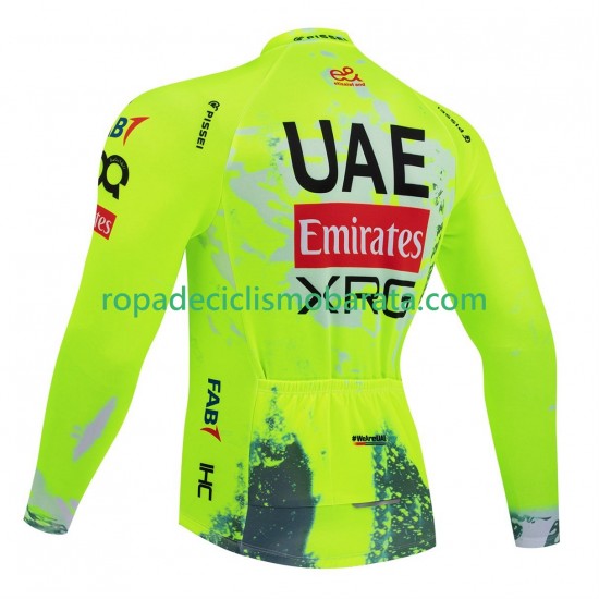 Maillot Manga Larga equipe pro uae team emirates xrg tdf editon race fluo 2025 Hombres