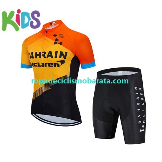 Maillot y Culotte Corto 2020 Team Bahrain McLaren Niños N001