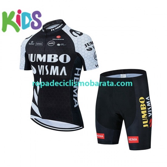 Maillot y Culotte Corto 2021 Team Jumbo-Visma Niños N002