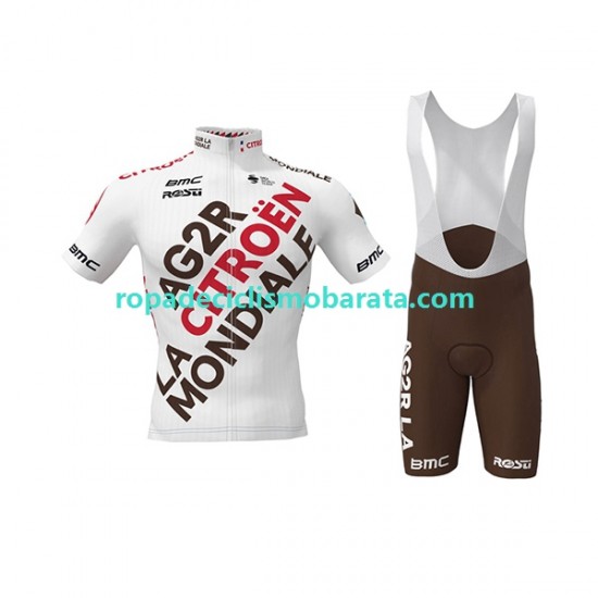 Maillot y Culotte con Tirantes 2022 AG2R Citroen Team Hombres N001