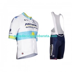 Maillot y Culotte con Tirantes 2022 Astana Qazaqstan Team Hombres N002