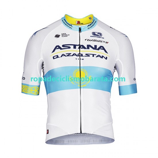 Maillot Manga Corta 2022 Astana Qazaqstan Team Hombres N002