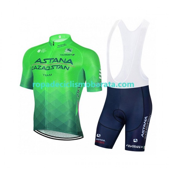 Maillot y Culotte con Tirantes 2022 Astana Qazaqstan Team Hombres N003