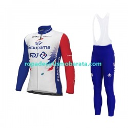 Maillot y Culotte Largos con Tirantes 2022 Groupama-FDJ Hombres N001