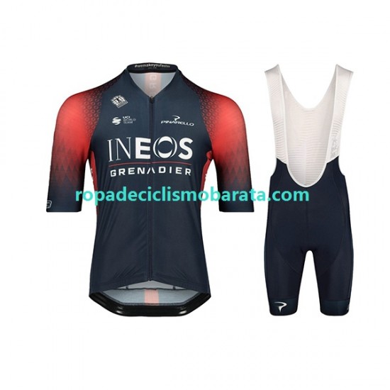 Maillot y Culotte con Tirantes 2022 Ineos Grenadiers Hombres N001
