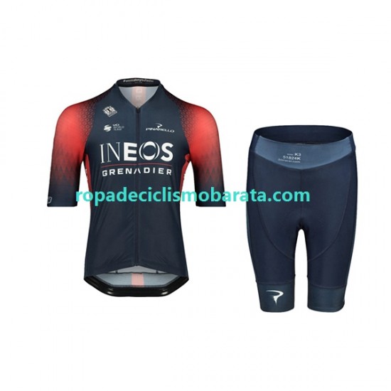 Maillot y Culotte Corto 2022 Ineos Grenadiers Mujeres N001