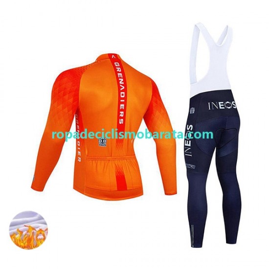 Invierno Maillot y Culotte Largos con Tirantes 2022 Ineos Grenadiers Hombres N002