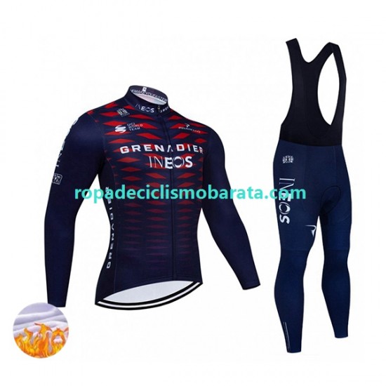 Invierno Maillot y Culotte Largos con Tirantes 2022 Ineos Grenadiers Hombres N005
