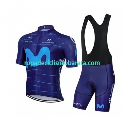 Maillot y Culotte con Tirantes 2022 Movistar Team Hombres N002
