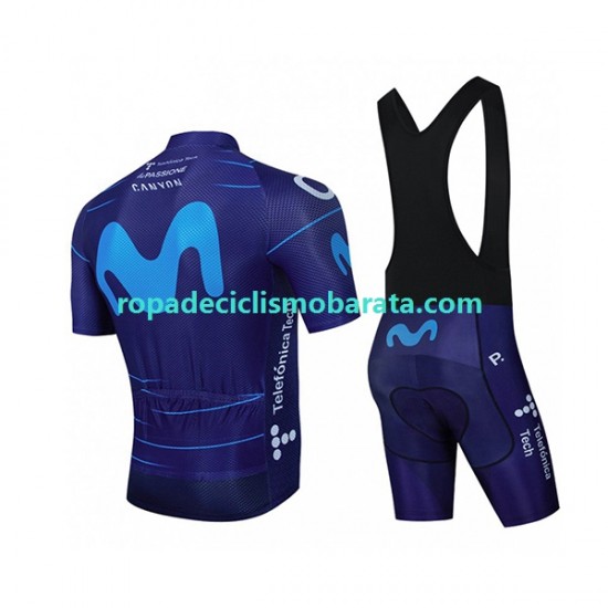 Maillot y Culotte con Tirantes 2022 Movistar Team Hombres N002