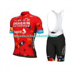 Maillot y Culotte con Tirantes 2022 Team Bahrain Victorious Hombres N001