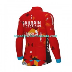 Maillot Manga Larga 2022 Team Bahrain Victorious Hombres N001