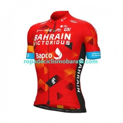 Maillot Manga Corta 2022 Team Bahrain Victorious Hombres N001