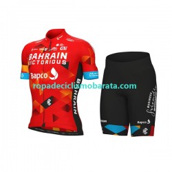 Maillot y Culotte Corto 2022 Team Bahrain Victorious Mujeres N001