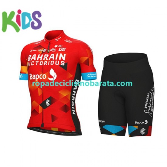 Maillot y Culotte Corto 2022 Team Bahrain Victorious Niños N001