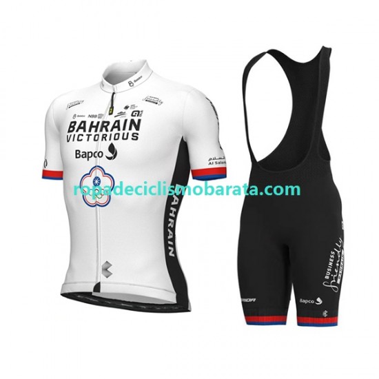 Maillot y Culotte con Tirantes 2022 Team Bahrain Victorious Hombres N002