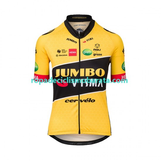 Maillot y Culotte con Tirantes 2022 Team Jumbo-Visma Hombres N001