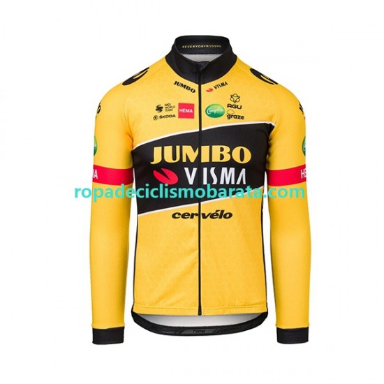 Maillot Manga Larga 2022 Team Jumbo-Visma Hombres N001