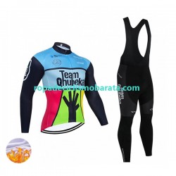 Invierno Maillot y Culotte Largos con Tirantes 2022 Team Qhubeka Hombres N001
