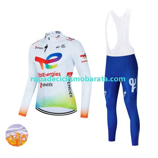 Invierno Maillot y Culotte Largos con Tirantes 2022 Team TotalEnergies Hombres N001