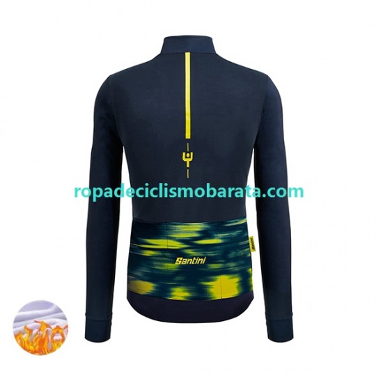 Invierno Maillot 2022 Tour de France JAUNE Hombres N001