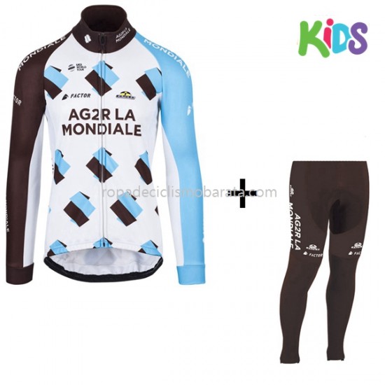 Maillot y Culotte Largos 2017 AG2R La Mondiale Niños M001