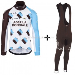 Maillot y Culotte Largos con Tirantes 2017 AG2R La Mondiale M001