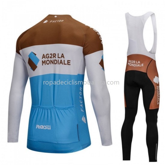 Maillot y Culotte Largos con Tirantes 2018 AG2R La Mondiale M001