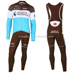 Maillot y Culotte Largos con Tirantes 2018 AG2R La Mondiale M002