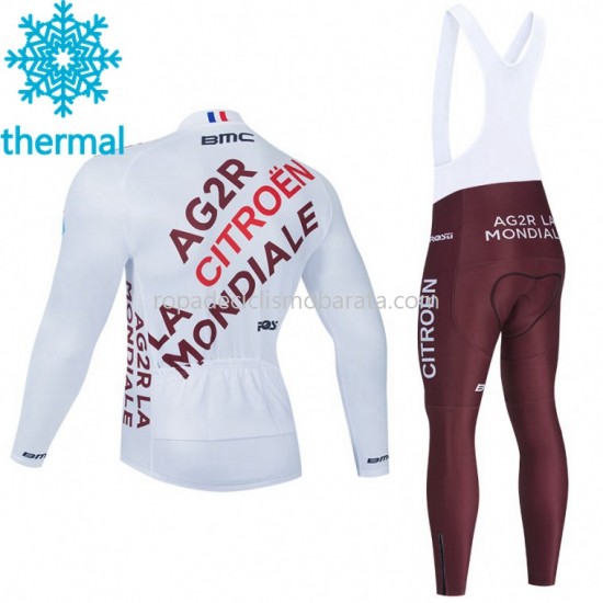 Invierno Maillot y Culotte Largos con Tirantes 2021 AG2R Citroen Team M001