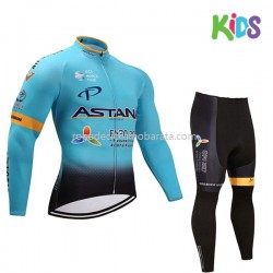 Maillot y Culotte Largos 2017 Astana Pro Team Niños M001