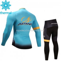 Invierno Maillot y Culotte Largos 2017 Astana Pro Team Niños M001