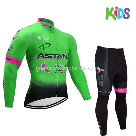 Maillot y Culotte Largos 2017 Astana Pro Team Niños M002