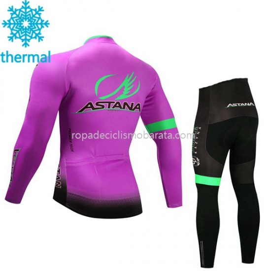 Invierno Maillot y Culotte Largos 2017 Astana Pro Team Niños M003