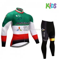 Maillot y Culotte Largos 2017 Astana Pro Team Niños M004