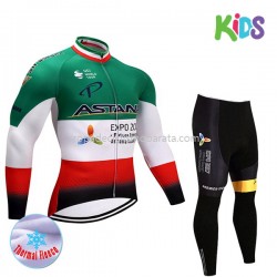 Invierno Maillot y Culotte Largos 2017 Astana Pro Team Niños M004
