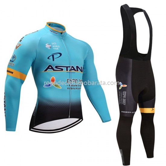 Maillot y Culotte Largos con Tirantes 2017 Astana Pro Team M001