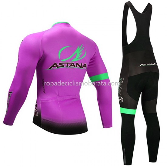Maillot y Culotte Largos con Tirantes 2017 Astana Pro Team M003