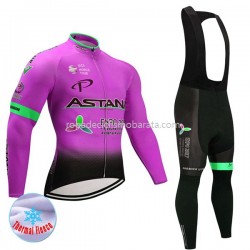 Invierno Maillot y Culotte Largos con Tirantes 2017 Astana Pro Team M003