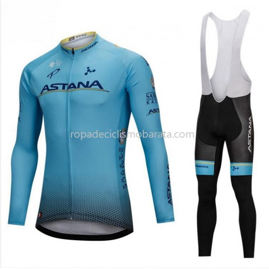 Maillot y Culotte Largos con Tirantes 2018 Astana Pro Team M001
