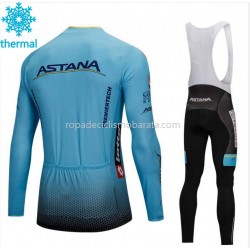 Invierno Maillot y Culotte Largos con Tirantes 2018 Astana Pro Team M001