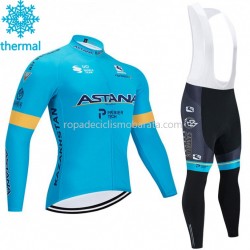 Invierno Maillot y Culotte Largos con Tirantes 2020 Astana Pro Team M001