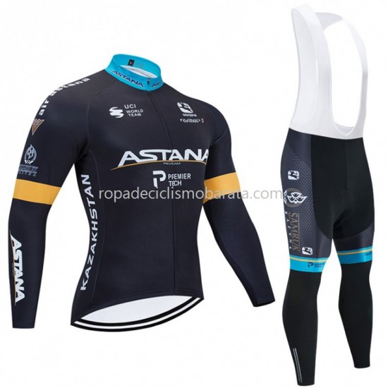 Maillot y Culotte Largos con Tirantes 2020 Astana Pro Team M002