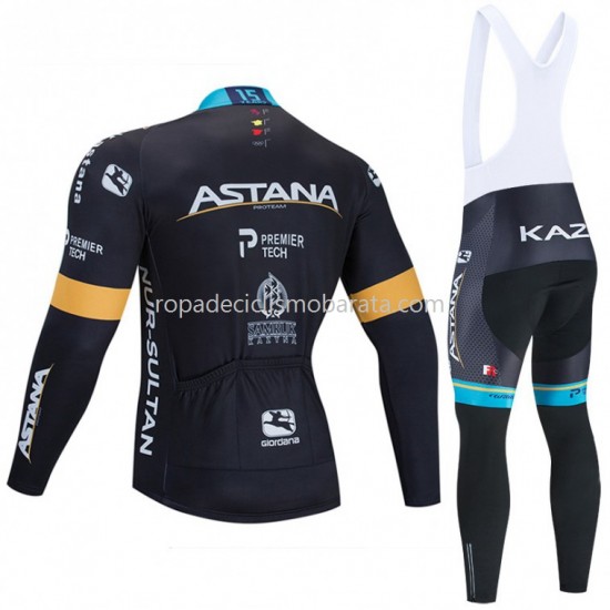 Maillot y Culotte Largos con Tirantes 2020 Astana Pro Team M002