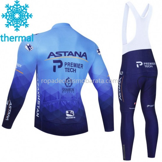 Invierno Maillot y Culotte Largos con Tirantes 2021 Astana–Premier Tech M001