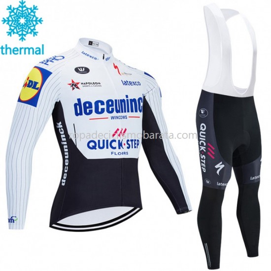 Invierno Maillot y Culotte Largos con Tirantes 2020 Deceuninck–Quick-Step M004