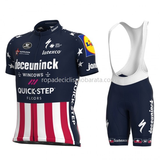 Maillot y Culotte con Tirantes 2021 Deceuninck–Quick-Step M004