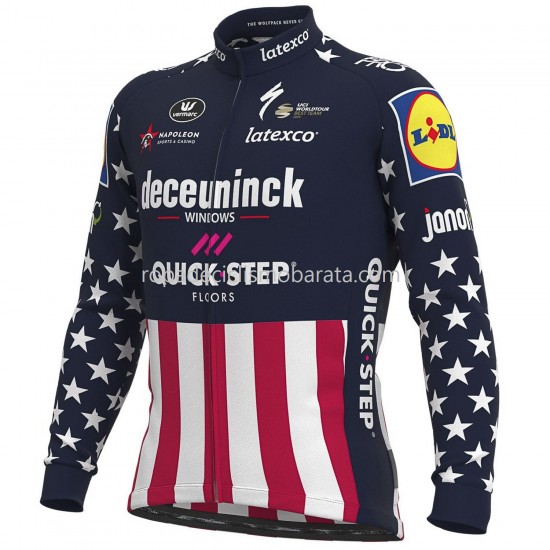 Maillot Manga Larga 2021 Deceuninck–Quick-Step M004